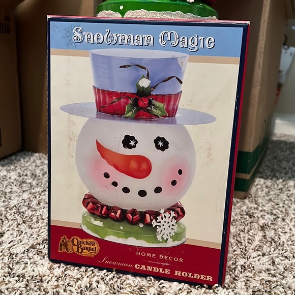 Cracker Barrel Snowman Magic Candle Holder - Picture 5 of 5